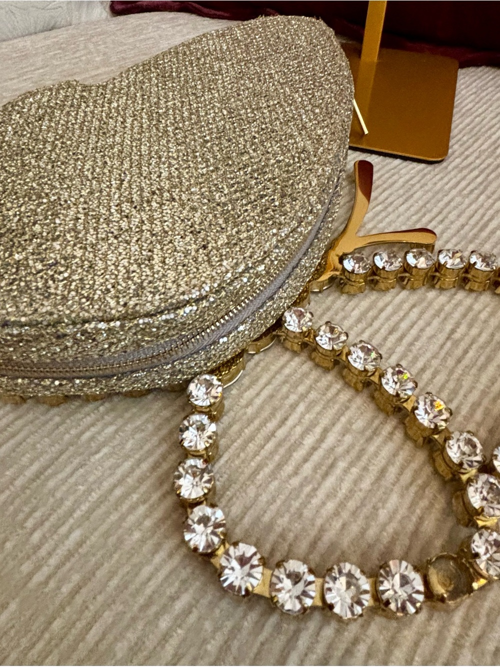 L’alingi Gold Crystal Butterfly Clutch Evening Bag Bridal Red Carpet - Picture 4 of 10